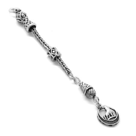 Bozkurt Tasarım Kalın Zincirli 925 Ayar Gümüş Püskül - Tesbihane