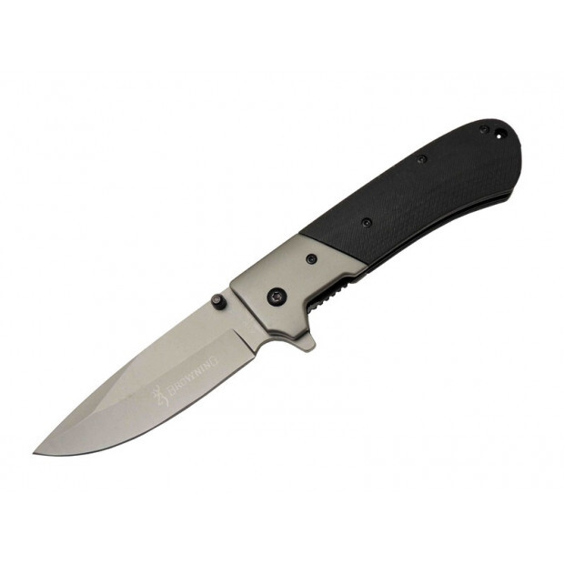 Browning Metal Polimer Saplı İsme Özel Yazılı 9Cr18MoV Kalite Paslanmaz Çelik Avcı ve Kamp Bıçağı - 4