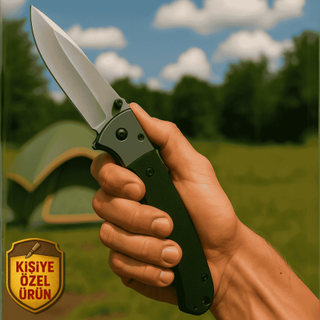 Browning Metal Polimer Saplı İsme Özel Yazılı 9Cr18MoV Kalite Paslanmaz Çelik Avcı ve Kamp Bıçağı - Tesbihane