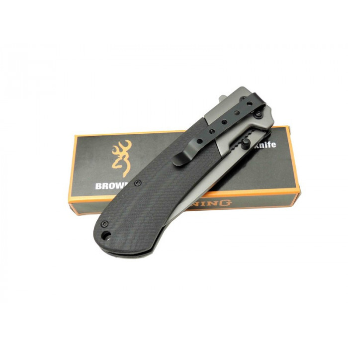 Browning Metal Polimer Kabzalı Kişiye Özel İsim Yazılı 9Cr18MoV Kalite Paslanmaz Çelik Avcı ve Kamp Bıçağı - 2