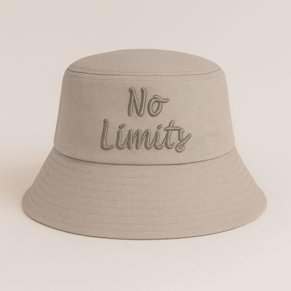 Kişiye Özel İsim Nakışlı Unisex Kahverengi Bucket Şapka - 2