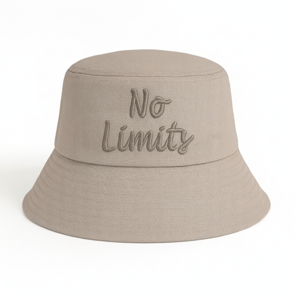 İsme Özel Nakışlı Unisex Kahverengi Bucket Şapka - 5