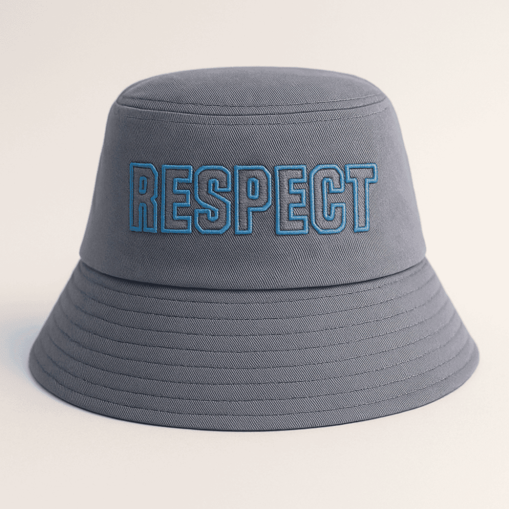 Kişiye Özel İsim Nakışlı Unisex Mavi Bucket Şapka - 2