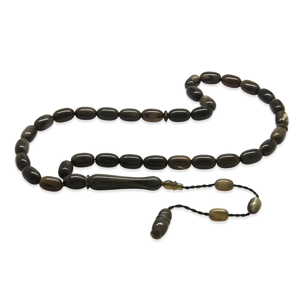 Bufalo Boynuzu Tesbih - Sistemli Tasarım - Koyu Renk - Kapsül Kesim - 4