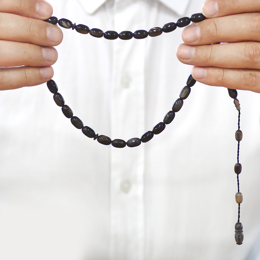 Bufalo Boynuzu Tesbih - Sistemli Tasarım - Koyu Renk - Kapsül Kesim - 3