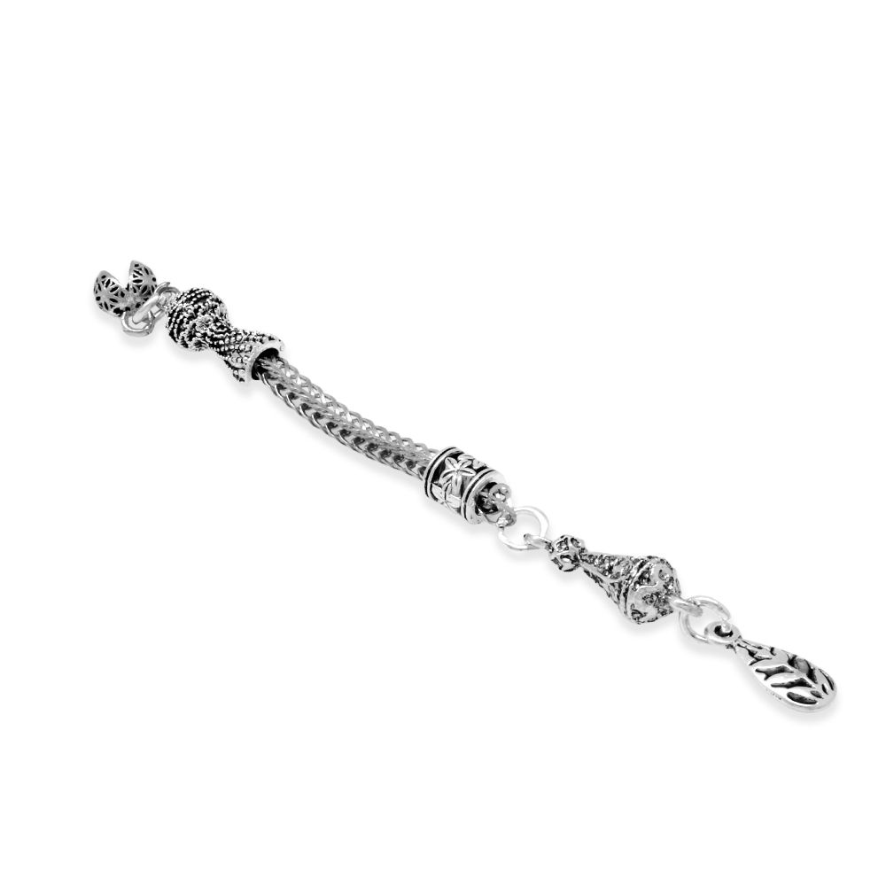 Buğday Temalı Foxtail Zincirli Tek Kamçılı Kararmaz Metal Püskül - 2