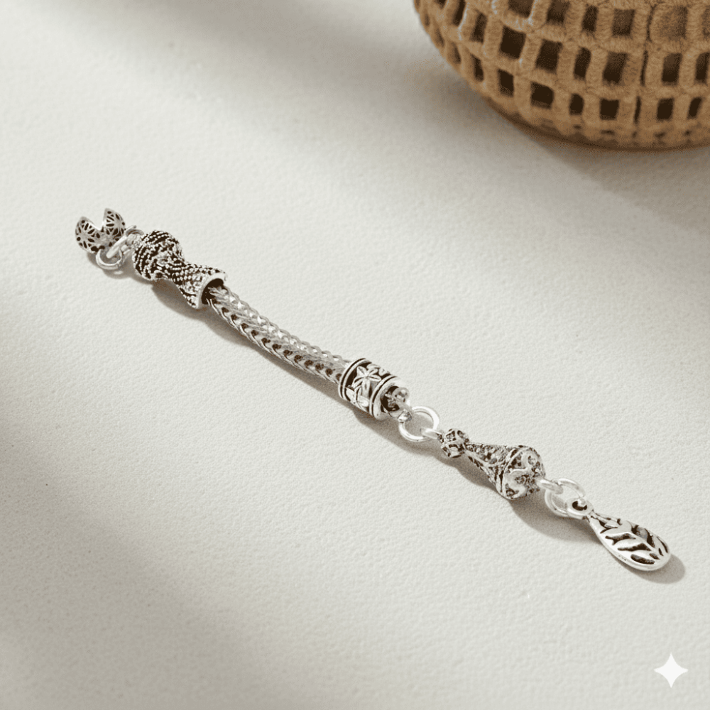 Buğday Temalı Foxtail Zincirli Tek Kamçılı Kararmaz Metal Püskül - 1