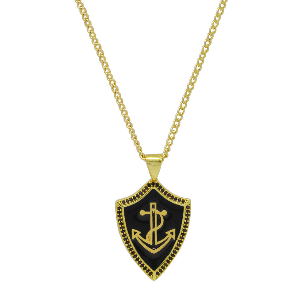 Çapa Tasarım Gold Renk Zincir Pirinç Bay Kolye - 3