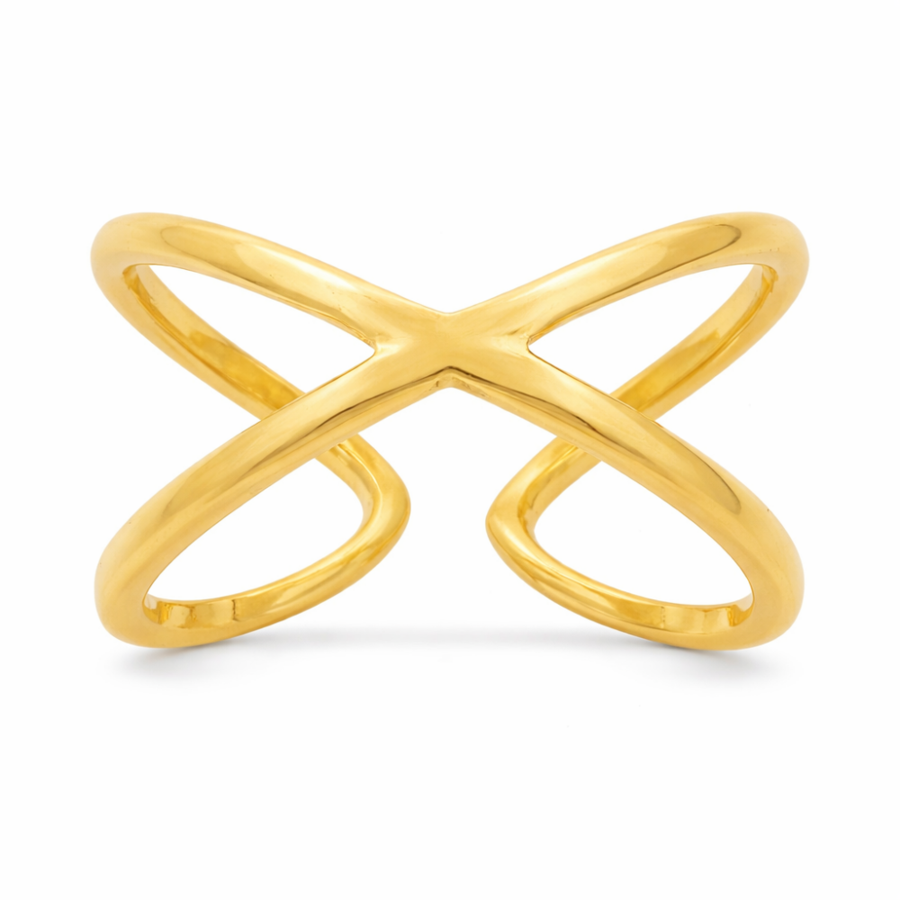 Cats Eye Tasarım Altın Renk Ayarlanabilir Ölçü 925 Ayar Gümüş Kadın Yüzük - 2