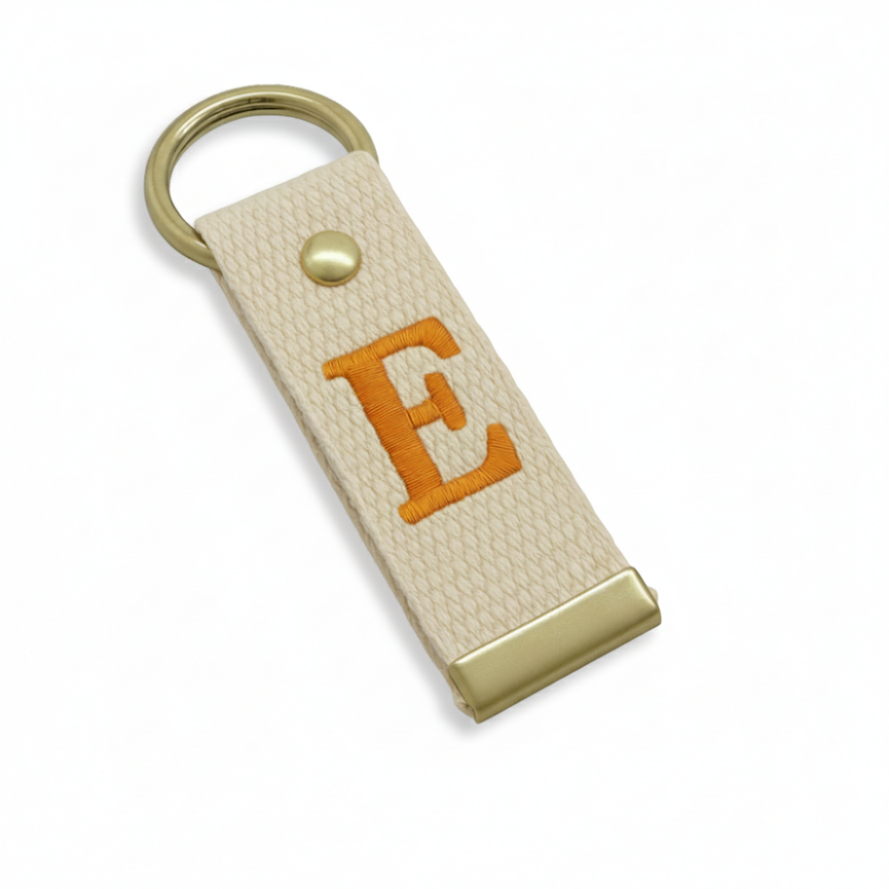 Çelik Tokalı - Öğrenciye Özel Askı Etiketi - Ekru - Dayanıklı Kumaş Üzerine Harf - Sembol Nakışlı - 3