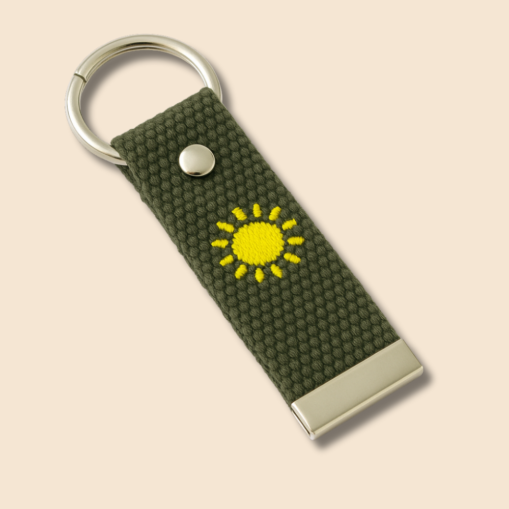 Çelik Tokalı - Öğrenciye Özel Askı Etiketi - Haki - Dayanıklı Kumaş Üzerine Harf - Sembol Nakışlı - 2