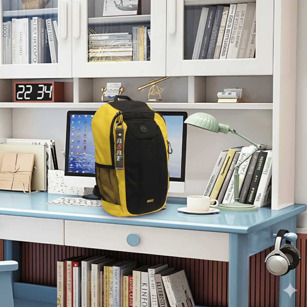 Çelik Tokalı - Öğrenciye Özel Askı Etiketi - Haki - Dayanıklı Kumaş Üzerine İsim - Sembol Nakışlı - 2