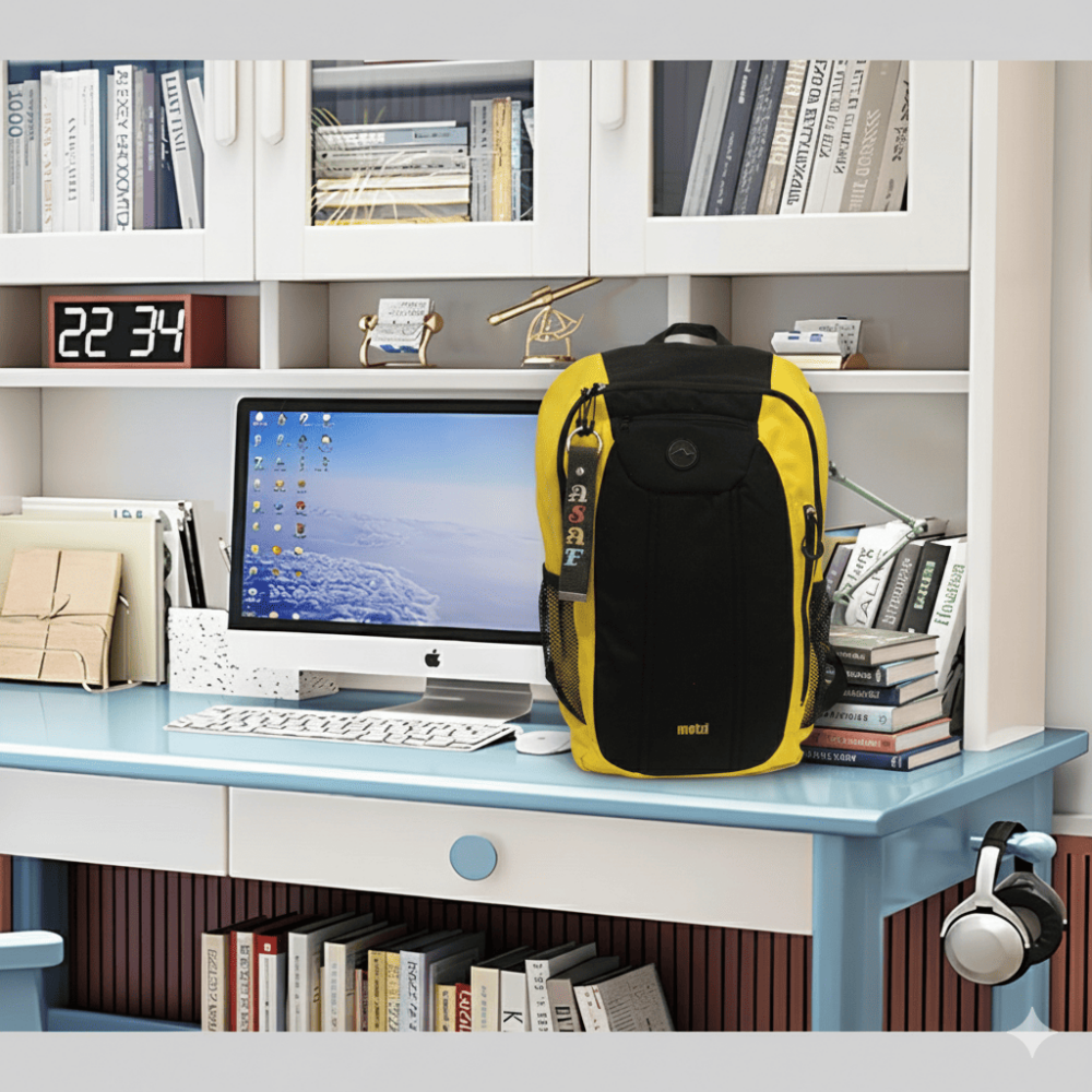 Çelik Tokalı - Öğrenciye Özel Askı Etiketi - Haki - Dayanıklı Kumaş Üzerine İsim - Sembol Nakışlı - 3