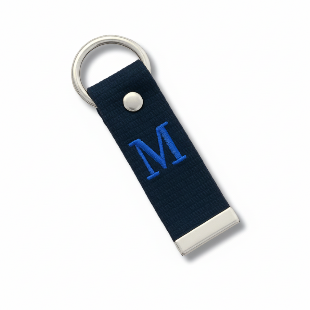 Çelik Toka - Öğrenciye Özel Askı Etiketi - Lacivert - Dayanıklı Kumaş Üzerine Harf - Sembol Nakışlı - 3