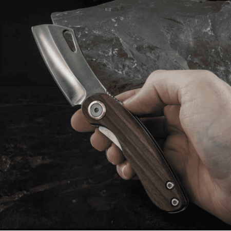 Ceviz Ağacı Saplı Kilit Mekanizmalı İsme Özel Yazılı Dövme Çelikten Avcı ve Kamp Bıçağı - F104 - Tesbihane