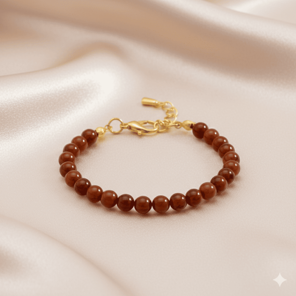 Çocuk Doğal Damla Kehribar Bileklik - Bal Rengi - Küre Kesim - Çelik Zincirli - 3