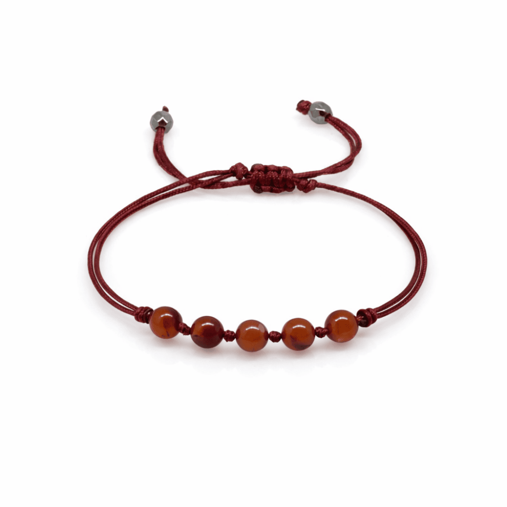 Çocuk Doğal Damla Kehribar Bileklik - Bal Rengi - Küre Kesim - Makrome Örgülü - 4