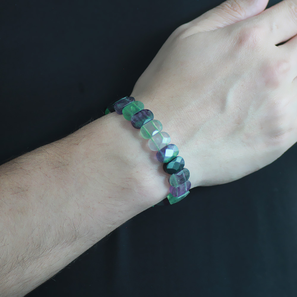 Çok Renkli Akik Doğaltaş Rolex Erkek Bileklik - 2