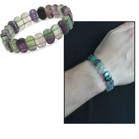 Çok Renkli Akik Doğaltaş Rolex Erkek Bileklik - Tesbihane