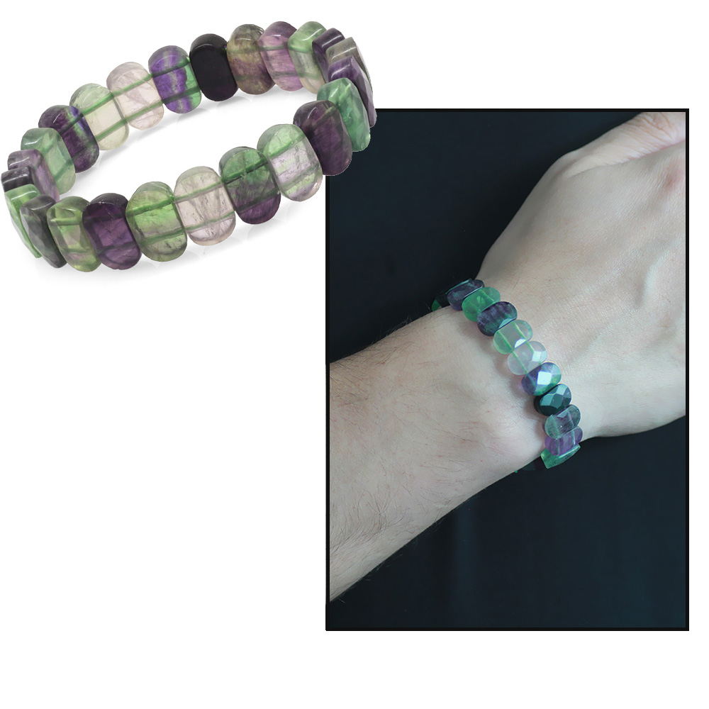 Çok Renkli Akik Doğaltaş Rolex Erkek Bileklik - 1