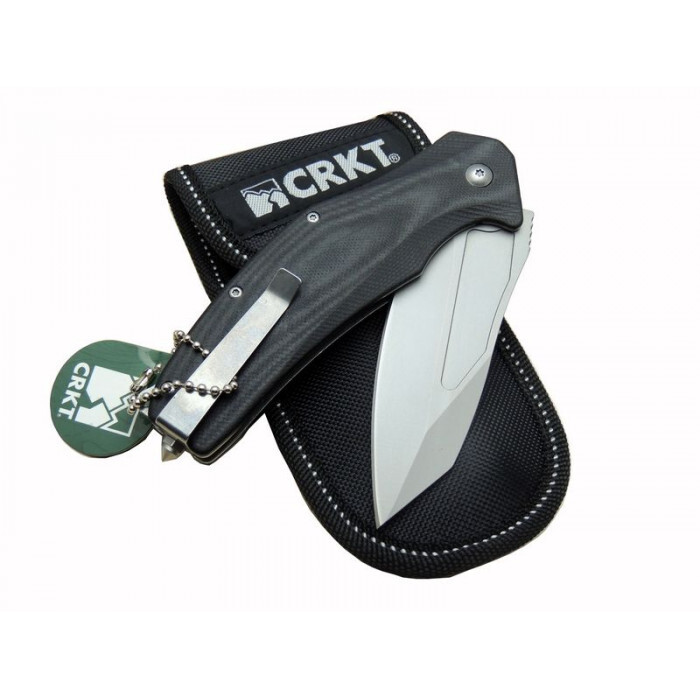 CRKT Siyah Fiber Glass Kabzalı Kişiye Özel İsim Yazılı Özel Kılıflı 9Cr13MoV Kalite Paslanmaz Çelik Avcı ve Kamp Bıçağı - 2