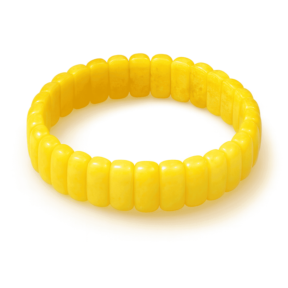 Çubuk Kesim Hardal Rengi Beyrut Kehribar Erkek Rolex Bileklik - 4