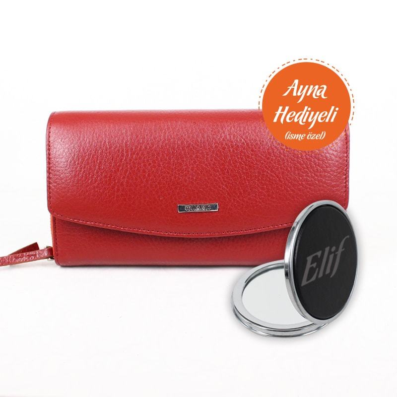 Deri Bayan Cüzdan Taba Kişiye Özel Ayna Hediyeli - 2