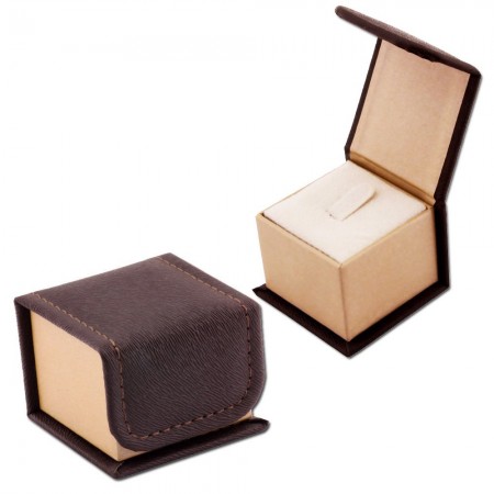 Kahverengi Deri Yüzük Kutusu - Tesbihane
