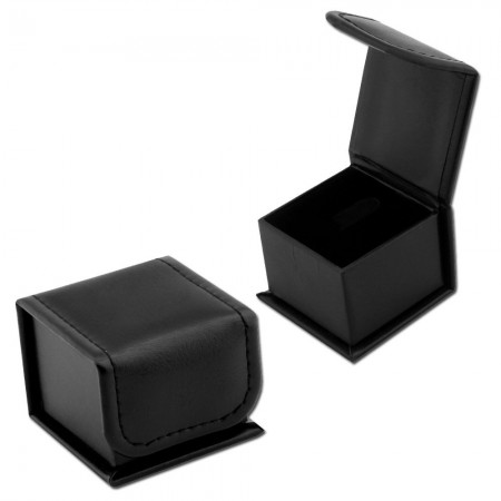 Siyah Renk Deri Yüzük Kutusu - Tesbihane