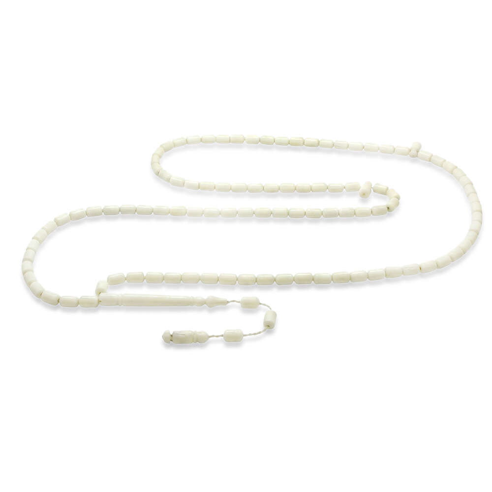 Deve Kemiği Namaz Tesbihi - Sistemli - Mini Boy - Beyaz Renk - Kapsül Kesim - 4