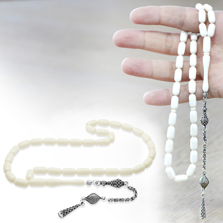 Deve Kemiği Tesbih - Kararmaz Metal Arnavut Püsküllü - Kapsül Kesim - Tesbihane