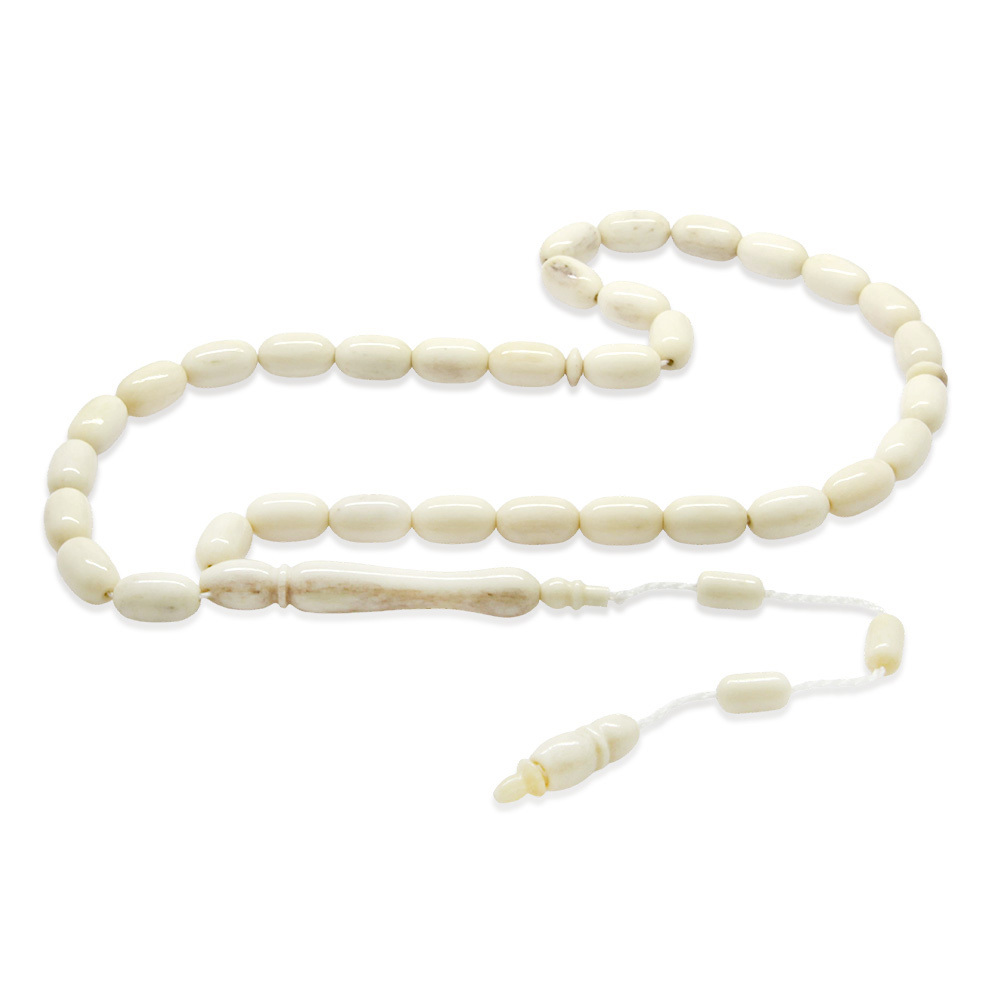 Deve Kemiği Tesbih - Sistemli Tasarım - Naturel Renk - Kapsül Kesim - 4