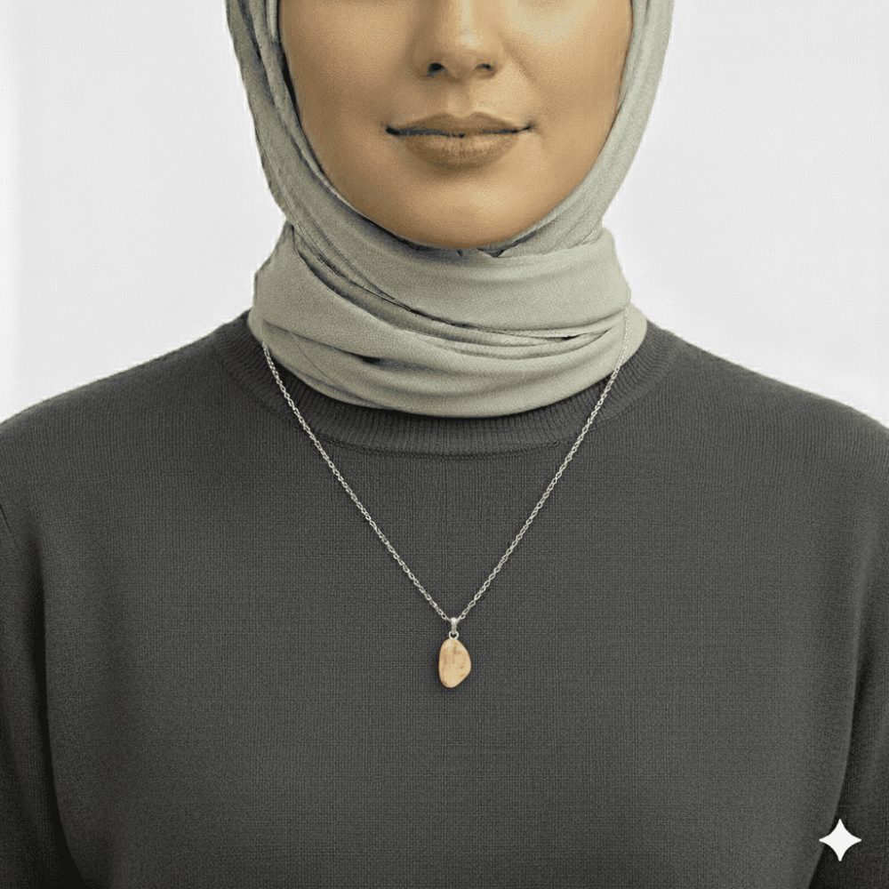 Doğal Form Soft Sarı Renk Hakiki Damla Taşlı Kolye - 2