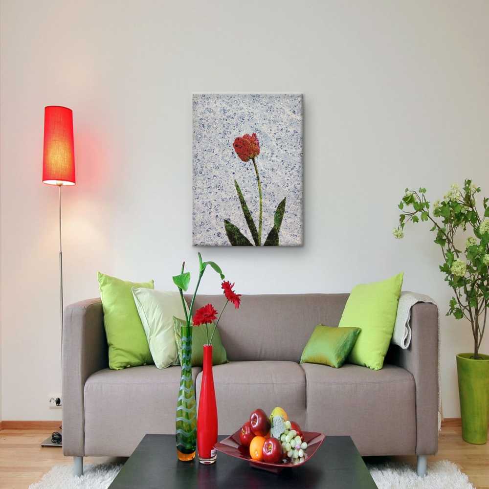 Ebru Sanatı Kanvas Tablo - 1
