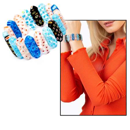 El İşçiliği Murano Cam Sanatı Çakra Tasarım Kadın Bileklik - Tesbihane