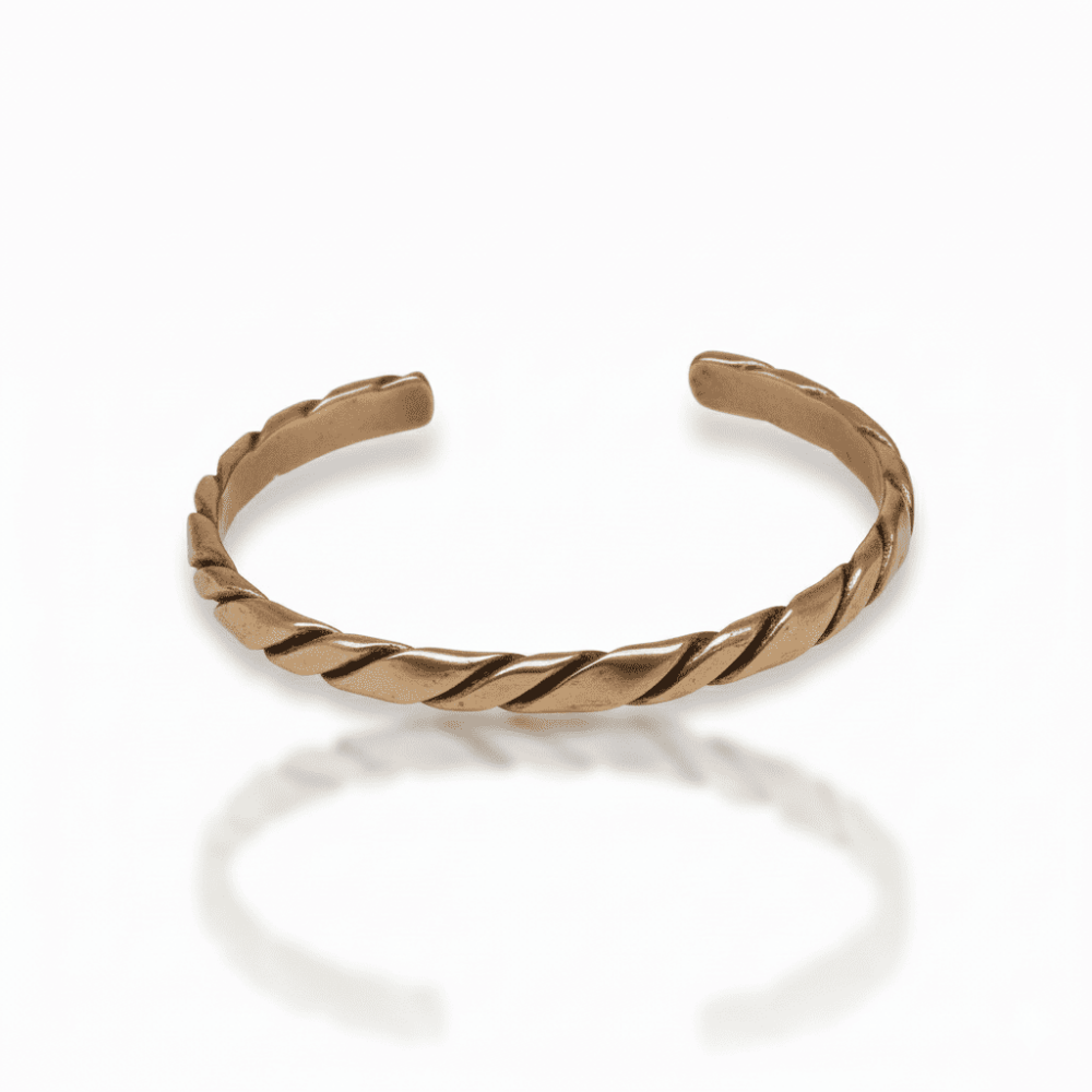 Erkek Bakır Bileklik - Otantik Burma Tasarım - Ayarlanabilir Yapı - 4