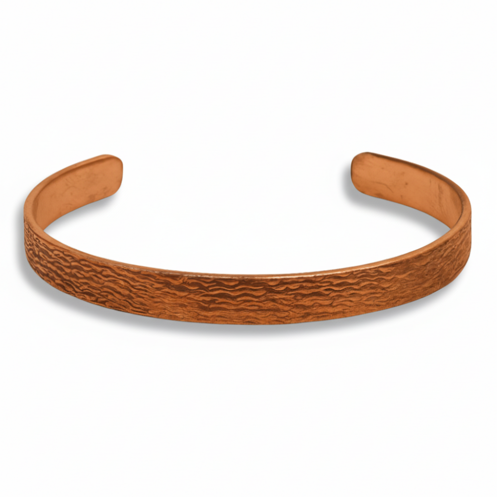 Kadın Bakır Bileklik - Dalga Desenli - Esnek Yapılı - 4