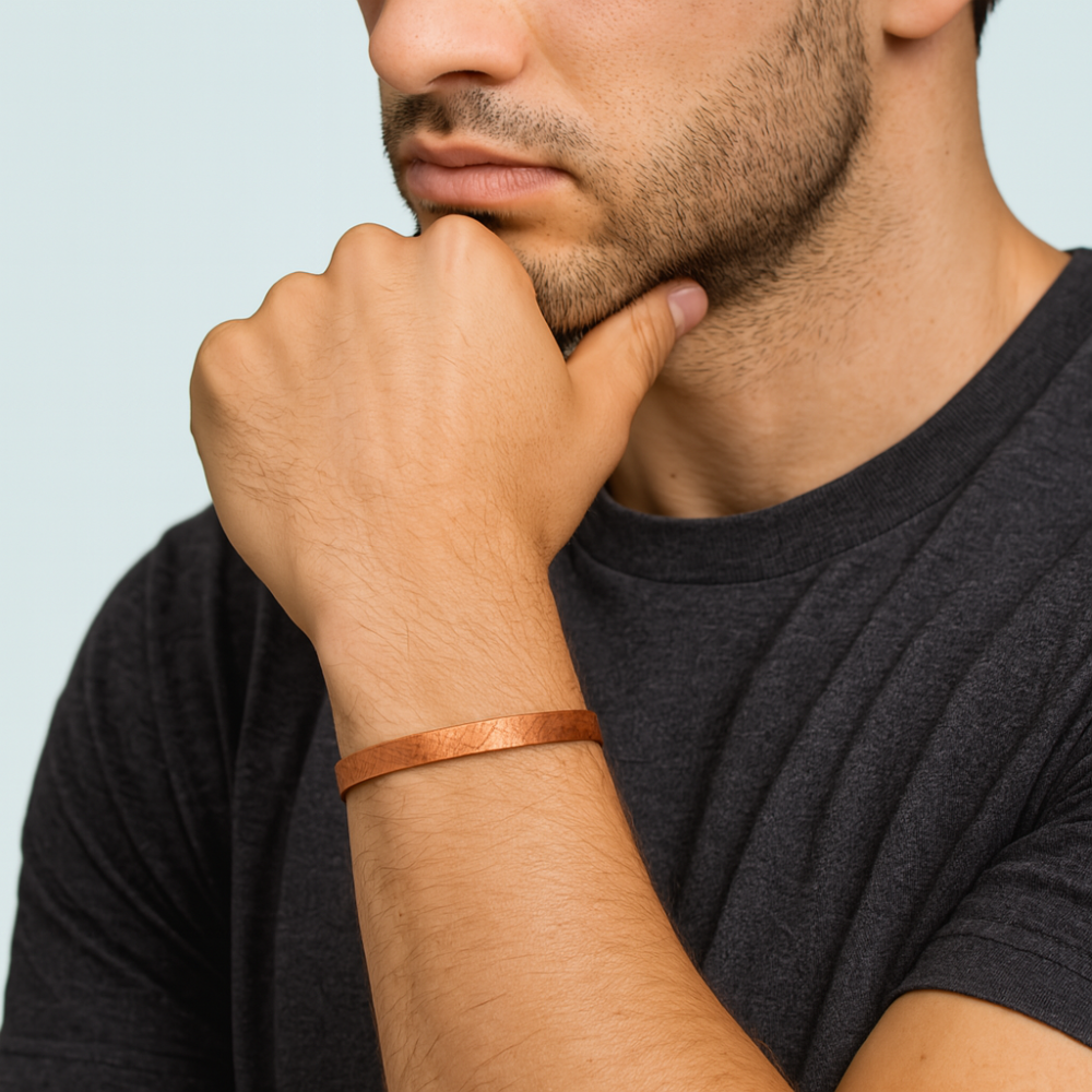 Erkek Bakır Bileklik - İsme Özel Yazılı - Esnek Yapılı
- 2