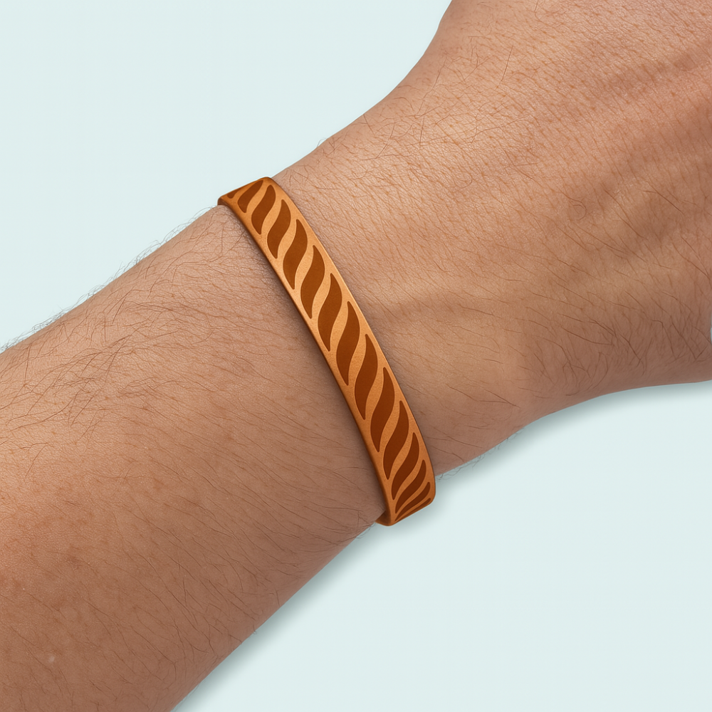 Erkek Bakır Bileklik - Modern Tasarım - Esnek Yapılı - 2