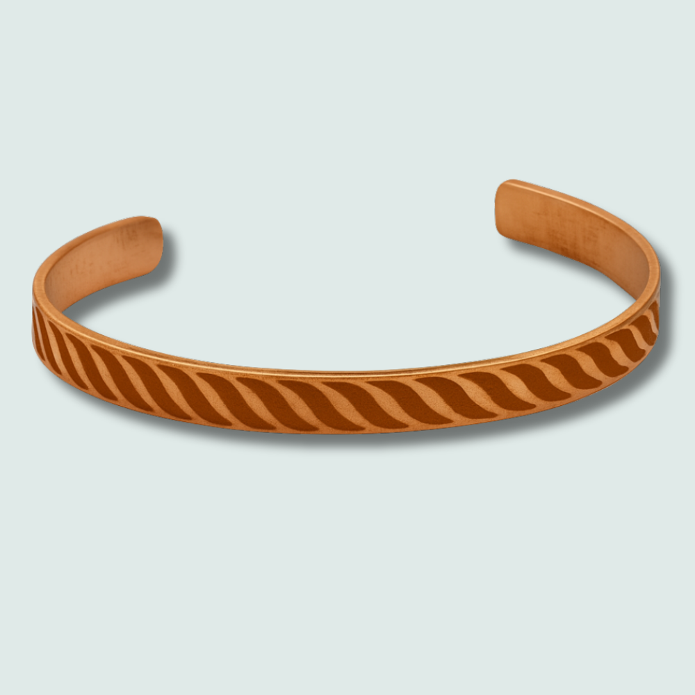 Erkek Bakır Bileklik - Modern Tasarım - Esnek Yapılı - 3