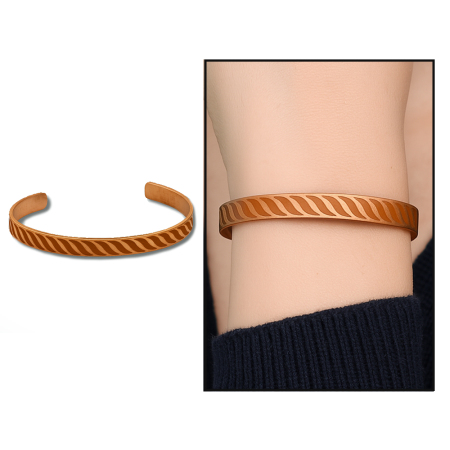 Kadın Bakır Bileklik - Modern Tasarım - Esnek Yapılı - Tesbihane