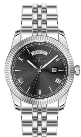 Ferro Gümüş Çelik Kordon Erkek Kol Saati F11130A-A2 F11130A-A2 - FERRO