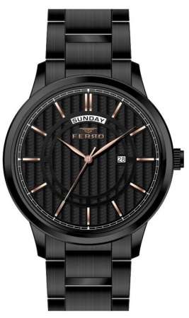 Ferro Siyah Çelik Kordon Erkek Kol Saati F11159A-G F11159A-G - FERRO