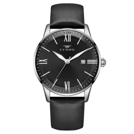 Ferro Siyah Deri Kordon Erkek Kol Saati F11182B-J2 F11182B-J2 - FERRO