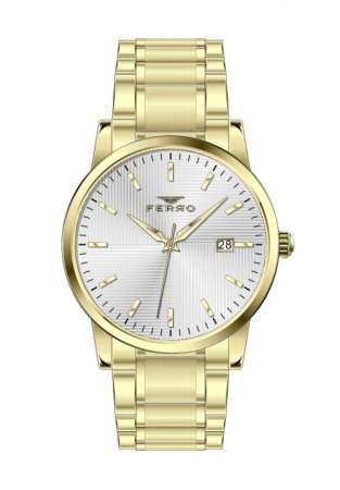 Ferro Sarı Çelik Kordon Erkek Kol Saati F11183A-B F11183A-B - FERRO