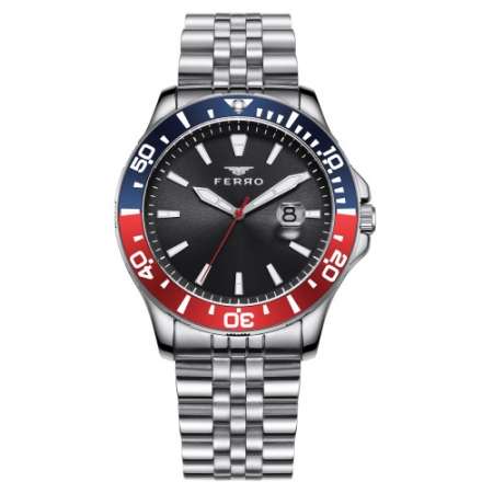Ferro Siyah Çelik Kordon Erkek Kol Saati F11196A-A8 F11196A-A8 - FERRO