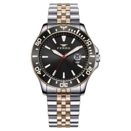 Ferro Sarı ve Gümüş Çelik Kordon Erkek Kol Saati F11196A-D2 F11196A-D2 - FERRO