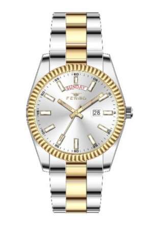 Ferro Sarı ve Gümüş Çelik Kordon Erkek Kol Saati F11211A-D F11211A-D - FERRO