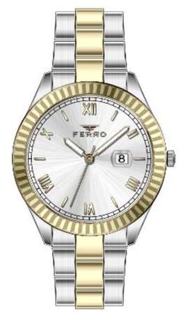 Ferro Sarı ve Gümüş Çelik Kordon Kadın Kol Saati F21127A-D F21127A-D - FERRO