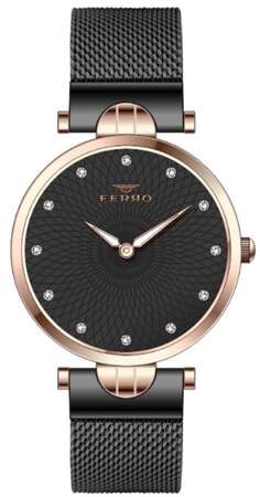 Ferro Siyah Hasır Kordon Kadın Kol Saati F21149C-R F21149C-R - FERRO